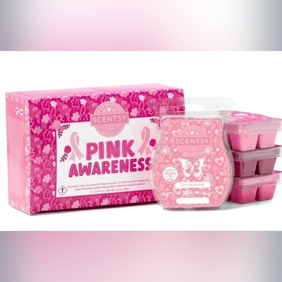 Scentsy Pink Awareness Wax Melts Set Breast Cancer Awareness Fruity Tropical 4 - Picture 1 of 7